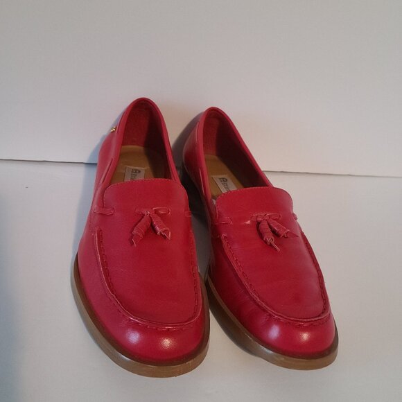 ETIENNE AIGNER GOTHAM TASSEL LOAFERS RED LEATHER UPPERS| SLIP-0N| SZ. 8.5 MEDIUM - Picture 1 of 13